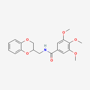 molecular formula C19H21NO6 B5146188 N-(2,3-dihydro-1,4-benzodioxin-2-ylmethyl)-3,4,5-trimethoxybenzamide CAS No. 5780-46-1