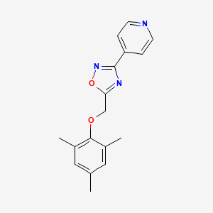 molecular formula C17H17N3O2 B5146193 4-{5-[(mesityloxy)methyl]-1,2,4-oxadiazol-3-yl}pyridine 