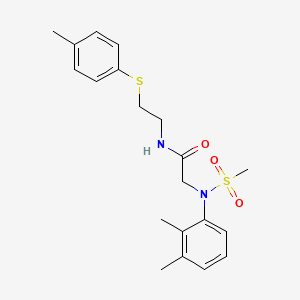 molecular formula C20H26N2O3S2 B5146201 N~2~-(2,3-dimethylphenyl)-N~1~-{2-[(4-methylphenyl)thio]ethyl}-N~2~-(methylsulfonyl)glycinamide 