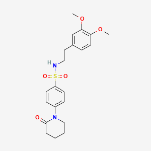 molecular formula C21H26N2O5S B5146225 N-[2-(3,4-dimethoxyphenyl)ethyl]-4-(2-oxo-1-piperidinyl)benzenesulfonamide 