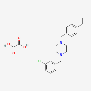 molecular formula C22H27ClN2O4 B5146239 1-(3-chlorobenzyl)-4-(4-ethylbenzyl)piperazine oxalate 