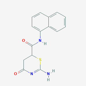 molecular formula C15H13N3O2S B5146269 2-amino-N-1-naphthyl-4-oxo-5,6-dihydro-4H-1,3-thiazine-6-carboxamide 