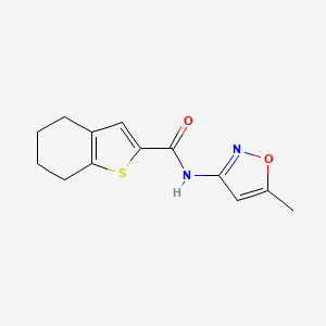 molecular formula C13H14N2O2S B5146275 N-(5-methyl-3-isoxazolyl)-4,5,6,7-tetrahydro-1-benzothiophene-2-carboxamide 
