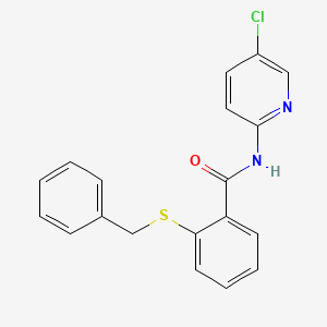 molecular formula C19H15ClN2OS B5146279 2-(benzylthio)-N-(5-chloro-2-pyridinyl)benzamide 