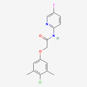 2-(4-chloro-3,5-dimethylphenoxy)-N-(5-iodo-2-pyridinyl)acetamide