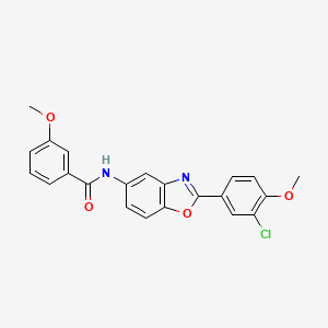 N-[2-(3-chloro-4-methoxyphenyl)-1,3-benzoxazol-5-yl]-3-methoxybenzamide