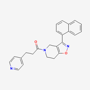 molecular formula C24H21N3O2 B5146345 3-(1-naphthyl)-5-[3-(4-pyridinyl)propanoyl]-4,5,6,7-tetrahydroisoxazolo[4,5-c]pyridine 