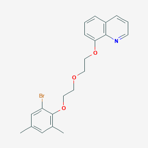 molecular formula C21H22BrNO3 B5146369 8-{2-[2-(2-bromo-4,6-dimethylphenoxy)ethoxy]ethoxy}quinoline 