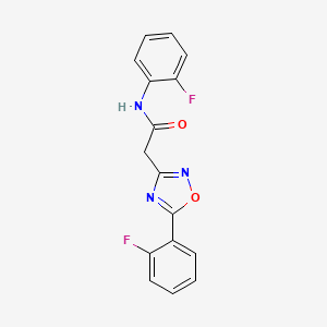 molecular formula C16H11F2N3O2 B5146380 N-(2-fluorophenyl)-2-[5-(2-fluorophenyl)-1,2,4-oxadiazol-3-yl]acetamide 