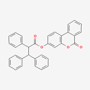 6-oxo-6H-benzo[c]chromen-3-yl 2,3,3-triphenylpropanoate