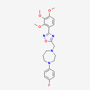 molecular formula C23H27FN4O4 B5146444 1-(4-fluorophenyl)-4-{[3-(2,3,4-trimethoxyphenyl)-1,2,4-oxadiazol-5-yl]methyl}-1,4-diazepane 