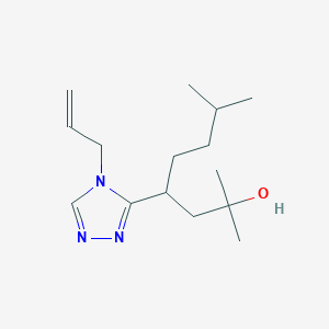 molecular formula C15H27N3O B5146447 4-(4-allyl-4H-1,2,4-triazol-3-yl)-2,7-dimethyl-2-octanol 
