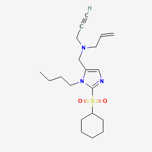 N-{[1-butyl-2-(cyclohexylsulfonyl)-1H-imidazol-5-yl]methyl}-N-2-propyn-1-yl-2-propen-1-amine