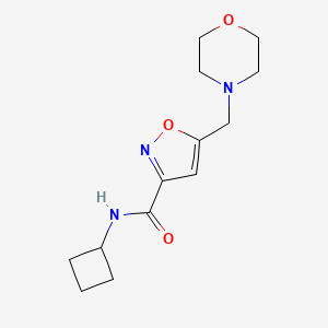 molecular formula C13H19N3O3 B5146467 N-cyclobutyl-5-(4-morpholinylmethyl)-3-isoxazolecarboxamide 