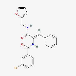 molecular formula C21H17BrN2O3 B5146477 3-bromo-N-(1-{[(2-furylmethyl)amino]carbonyl}-2-phenylvinyl)benzamide 
