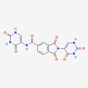 molecular formula C17H10N6O7 B5146478 N,2-bis(2,4-dioxo-1,2,3,4-tetrahydro-5-pyrimidinyl)-1,3-dioxo-5-isoindolinecarboxamide 