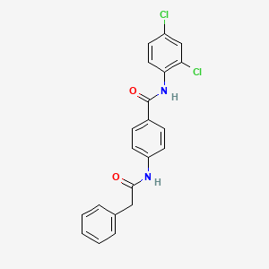 molecular formula C21H16Cl2N2O2 B5146499 N-(2,4-dichlorophenyl)-4-[(phenylacetyl)amino]benzamide 