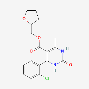 molecular formula C17H19ClN2O4 B5146503 tetrahydro-2-furanylmethyl 4-(2-chlorophenyl)-6-methyl-2-oxo-1,2,3,4-tetrahydro-5-pyrimidinecarboxylate 