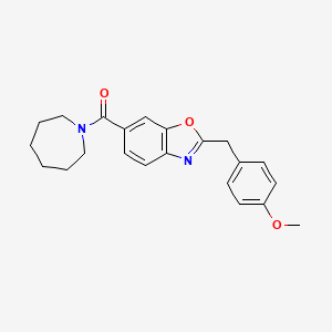molecular formula C22H24N2O3 B5146520 6-(1-azepanylcarbonyl)-2-(4-methoxybenzyl)-1,3-benzoxazole 