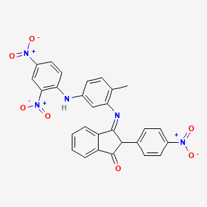 molecular formula C28H19N5O7 B5146533 3-({5-[(2,4-dinitrophenyl)amino]-2-methylphenyl}imino)-2-(4-nitrophenyl)-1-indanone 