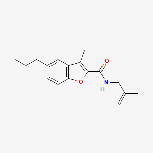 molecular formula C17H21NO2 B5146554 3-methyl-N-(2-methyl-2-propen-1-yl)-5-propyl-1-benzofuran-2-carboxamide 