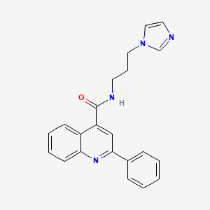 molecular formula C22H20N4O B5146596 N-[3-(1H-imidazol-1-yl)propyl]-2-phenyl-4-quinolinecarboxamide 