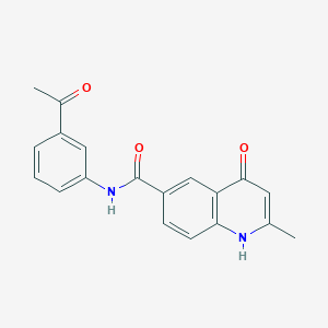 molecular formula C19H16N2O3 B5146598 N-(3-acetylphenyl)-4-hydroxy-2-methyl-6-quinolinecarboxamide 