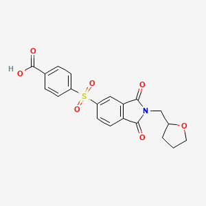 molecular formula C20H17NO7S B5146622 4-{[1,3-dioxo-2-(tetrahydro-2-furanylmethyl)-2,3-dihydro-1H-isoindol-5-yl]sulfonyl}benzoic acid 