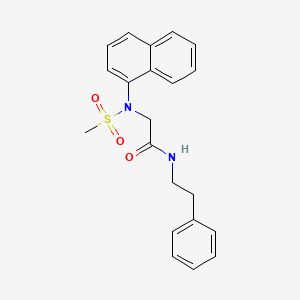 molecular formula C21H22N2O3S B5146626 N~2~-(methylsulfonyl)-N~2~-1-naphthyl-N~1~-(2-phenylethyl)glycinamide 