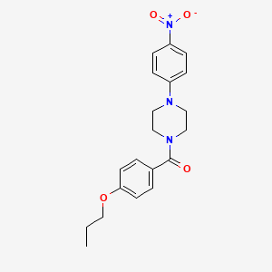 molecular formula C20H23N3O4 B5146715 1-(4-nitrophenyl)-4-(4-propoxybenzoyl)piperazine 