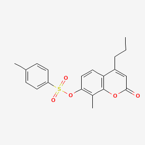 molecular formula C20H20O5S B5146738 8-甲基-2-氧代-4-丙基-2H-色烯-7-基 4-甲基苯磺酸酯 
