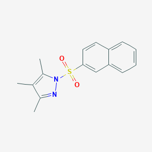 molecular formula C16H16N2O2S B514675 3,4,5-Trimethyl-1-naphthalen-2-ylsulfonylpyrazole CAS No. 890607-01-9