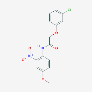 molecular formula C15H13ClN2O5 B5146755 2-(3-chlorophenoxy)-N-(4-methoxy-2-nitrophenyl)acetamide 