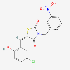 molecular formula C17H11ClN2O5S B5146773 5-(5-chloro-2-hydroxybenzylidene)-3-(3-nitrobenzyl)-1,3-thiazolidine-2,4-dione 