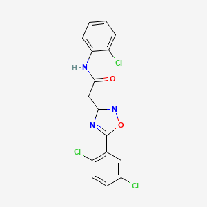 molecular formula C16H10Cl3N3O2 B5146781 N-(2-chlorophenyl)-2-[5-(2,5-dichlorophenyl)-1,2,4-oxadiazol-3-yl]acetamide 