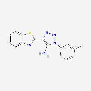 molecular formula C16H13N5S B5146787 4-(1,3-benzothiazol-2-yl)-1-(3-methylphenyl)-1H-1,2,3-triazol-5-amine 