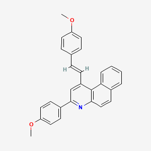 molecular formula C29H23NO2 B5146812 3-(4-methoxyphenyl)-1-[2-(4-methoxyphenyl)vinyl]benzo[f]quinoline 