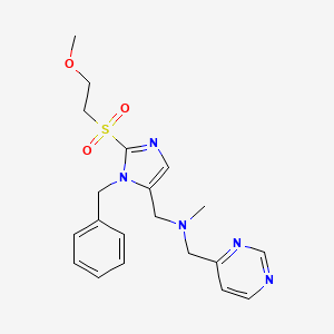 molecular formula C20H25N5O3S B5146816 ({1-benzyl-2-[(2-methoxyethyl)sulfonyl]-1H-imidazol-5-yl}methyl)methyl(4-pyrimidinylmethyl)amine 