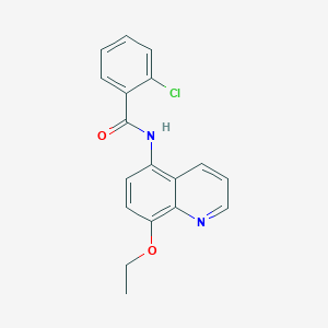 molecular formula C18H15ClN2O2 B5146822 2-chloro-N-(8-ethoxy-5-quinolinyl)benzamide 