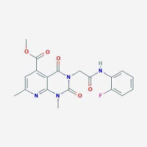 molecular formula C19H17FN4O5 B5146825 methyl 3-{2-[(2-fluorophenyl)amino]-2-oxoethyl}-1,7-dimethyl-2,4-dioxo-1,2,3,4-tetrahydropyrido[2,3-d]pyrimidine-5-carboxylate 