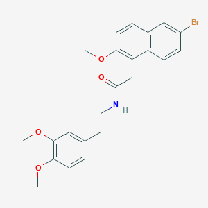 molecular formula C23H24BrNO4 B5146828 2-(6-bromo-2-methoxy-1-naphthyl)-N-[2-(3,4-dimethoxyphenyl)ethyl]acetamide 