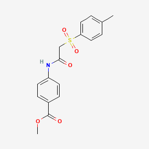 molecular formula C17H17NO5S B5146831 methyl 4-({[(4-methylphenyl)sulfonyl]acetyl}amino)benzoate CAS No. 830338-72-2