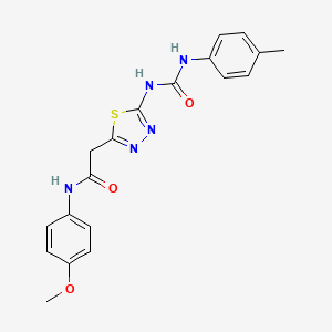 molecular formula C19H19N5O3S B5146854 N-(4-methoxyphenyl)-2-[5-({[(4-methylphenyl)amino]carbonyl}amino)-1,3,4-thiadiazol-2-yl]acetamide 