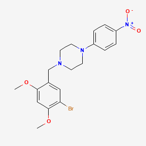 molecular formula C19H22BrN3O4 B5146855 1-(5-bromo-2,4-dimethoxybenzyl)-4-(4-nitrophenyl)piperazine 