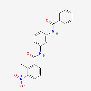 molecular formula C21H17N3O4 B5146862 N-[3-(benzoylamino)phenyl]-2-methyl-3-nitrobenzamide 