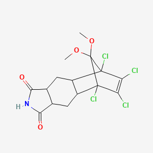 molecular formula C15H15Cl4NO4 B5146863 1,11,12,13-tetrachloro-14,14-dimethoxy-6-azatetracyclo[9.2.1.0~2,10~.0~4,8~]tetradec-12-ene-5,7-dione 