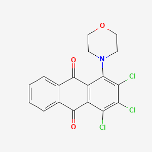 molecular formula C18H12Cl3NO3 B5146886 1,2,3-trichloro-4-(4-morpholinyl)anthra-9,10-quinone 