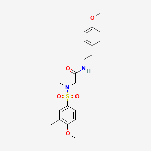 molecular formula C20H26N2O5S B5146888 N~2~-[(4-methoxy-3-methylphenyl)sulfonyl]-N~1~-[2-(4-methoxyphenyl)ethyl]-N~2~-methylglycinamide 