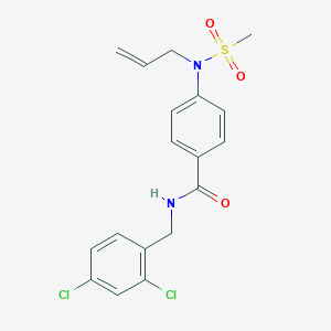 molecular formula C18H18Cl2N2O3S B5146941 4-[allyl(methylsulfonyl)amino]-N-(2,4-dichlorobenzyl)benzamide 