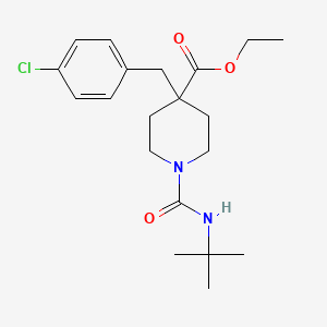 molecular formula C20H29ClN2O3 B5146969 ethyl 1-[(tert-butylamino)carbonyl]-4-(4-chlorobenzyl)-4-piperidinecarboxylate 
